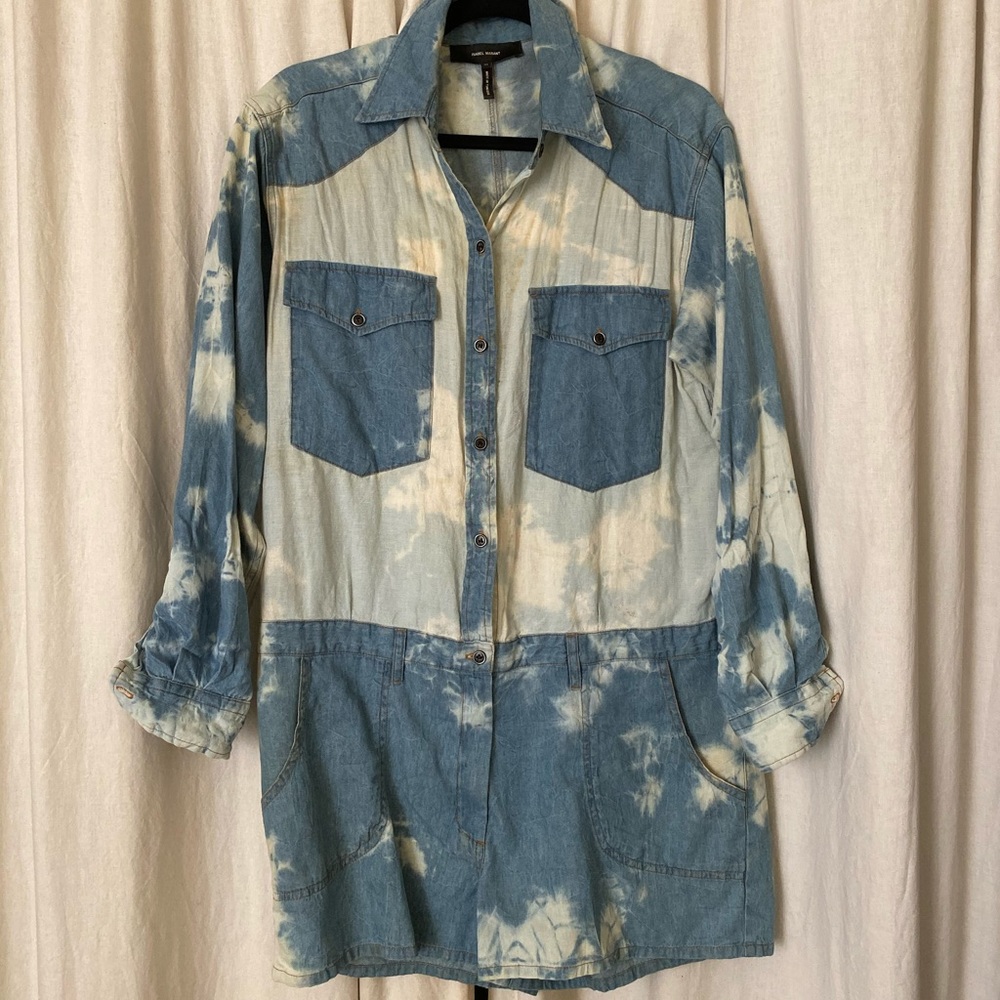 Washed denim shorts jumpsuit - Isabel Marant